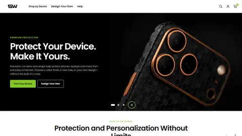 Preview of the Slickwraps website