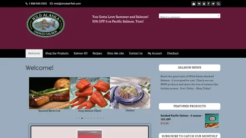 Preview of the Wild Alaska Smoked Salmon website