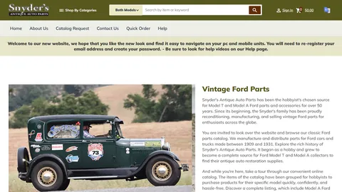 Preview of the Snyder's Antique Auto Parts website