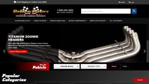 Preview of the Stainless Headers website
