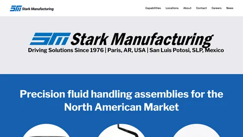 Preview of the Stark Manufacturing website