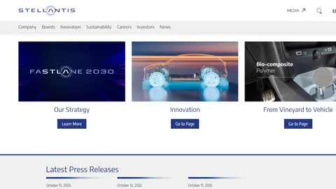 Preview of the Stellantis website
