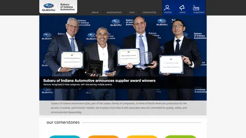 Preview of the Subaru of Indiana Automotive website