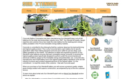 Preview of the Sun Xtender website