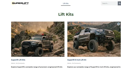 Preview of the Superlift website