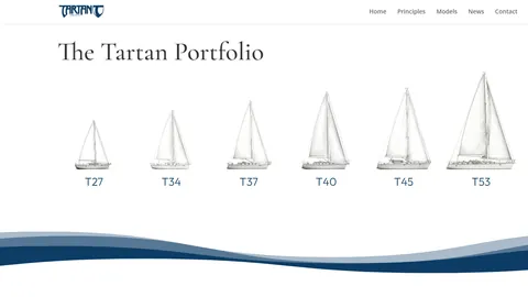 Preview of the Tartan Yachts website