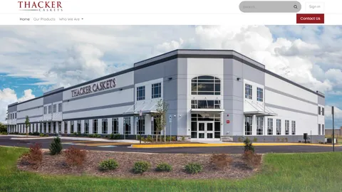 Preview of the Thacker Caskets, Inc. website