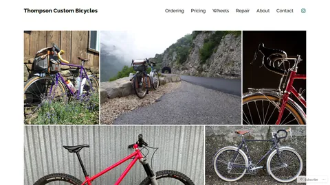 Preview of the Thompson Custom Bicycles website