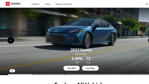 Preview of the Toyota Motor North America website