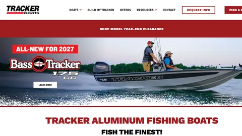 Preview of the Tracker Boats website