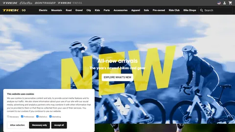 Preview of the Trek website