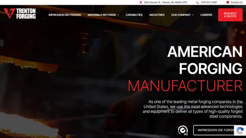 Preview of the Trenton Forging website