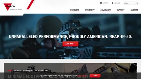 Preview of the Trijicon Electro-Optics website