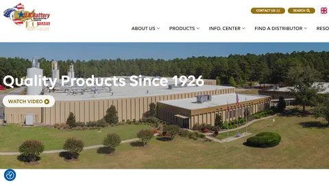 Preview of the U.S. Battery website