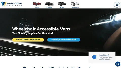 Preview of the Vantage Mobility International website