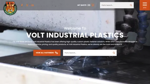 Preview of the Volt Industrial Plastics website