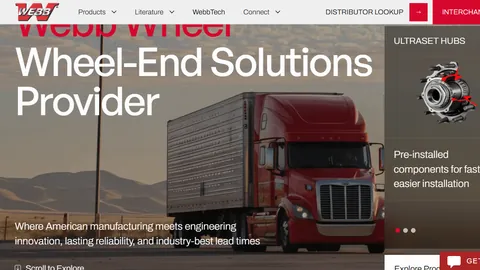 Preview of the Webb Wheel Products website