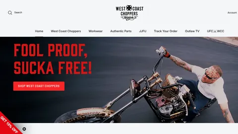 Preview of the West Coast Choppers website