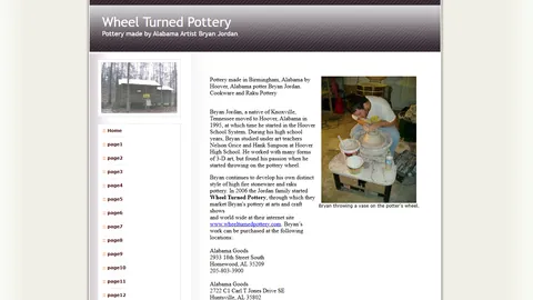 Preview of the Wheel Turned Pottery website
