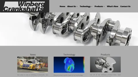 Preview of the Winberg Crankshafts website