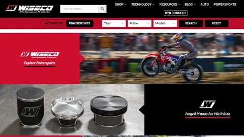 Preview of the Wiseco website