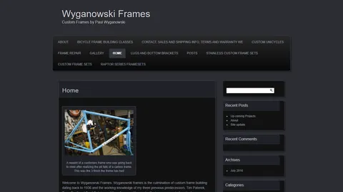 Preview of the Wyganowski Frames website