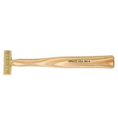 Grace USA, 4 oz Brass Hammer with Hickory handle.