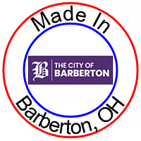 Made in Barberton, Ohio.